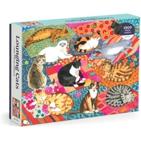 Galison - Lounging Cats Puzzle 1000pc