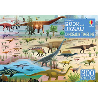 Usborne - Book and Jigsaw - Dinosaur Timeline 300pc (DAMAGED BOX)