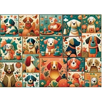 Delfy - Turquoise Peach Pup Puzzle 1000pc