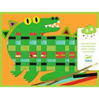 Djeco - Create with Paper Animal Weaving Set