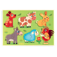 Djeco - Coucou Cow Wooden Puzzle 12pc (DAMAGED BOX)