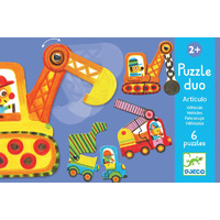 Djeco - Duo Puzzle Vehicles (DAMAGED BOX)