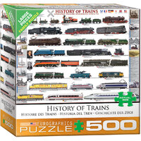 Eurographics - History of Trains Large Piece Puzzle 500pc