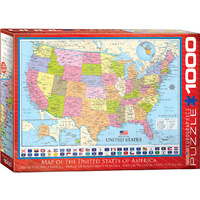 Eurographics - Map of the United States of America Puzzle 1000pc