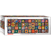 Eurographics - Kandinsky Colour Study of Squares Panoramic Puzzle 1000pc