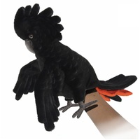 Hansa - Black Cockatoo Puppet 49cm