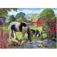 Holdson - Horse & Hound Watering Hole Puzzle 1000pc