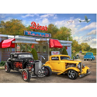 Holdson - Back In The Fast Lane - Diner Car Show Puzzle 1000pc