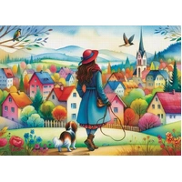 JaCaRou - Dog Walking Bliss Puzzle 1000pc