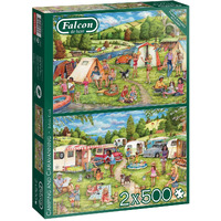 Jumbo - Camping & Caravanning Puzzle 2 x 500pc