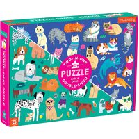 Mudpuppy - Cats and Dogs Double Sided Puzzle 100pc (DAMAGED BOX)