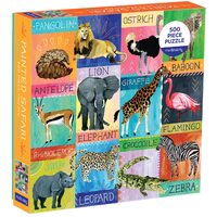 Mudpuppy - Painted Safari Family Puzzle 500pc (DAMAGED BOX)