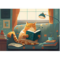 Yazz - Cat & Books Puzzle 1000pc