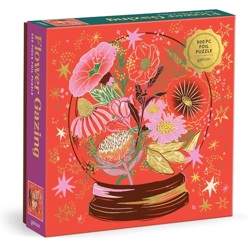 Galison - Flower Gazing Foil Puzzle 500pc