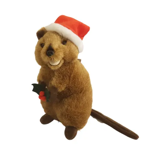 Bocchetta - Holly Quokka with Mistletoe and Hat Plush Toy 21cm