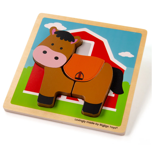 Bigjigs - Chunky Lift Out Puzzle - Horse