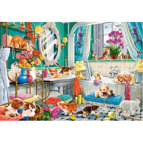 Castorland - Crazy Pet Bath Puzzle 1500pc