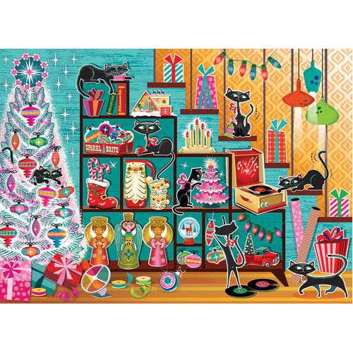 Cobble Hill - Christmas Cats Puzzle 1000pc