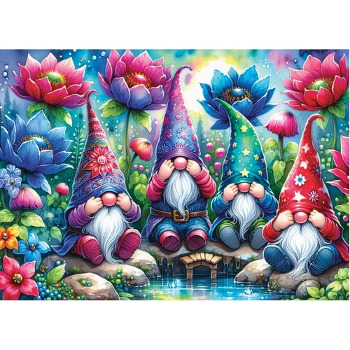 Delfy - Gnomes Among Flowers Puzzle 1000pc