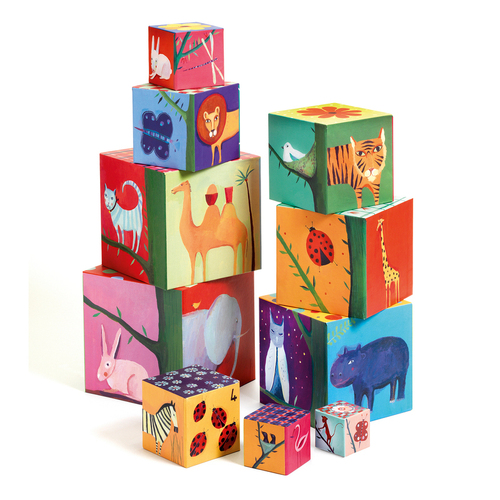 Djeco - Nature and Animal Blocks (DAMAGED BOX)