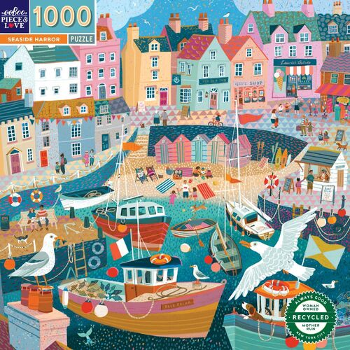 eeBoo - Seaside Harbour Puzzle 1000pc