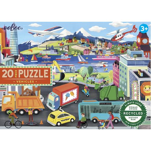 eeBoo - Vehicles Puzzle 20pc  (DAMAGED BOX)