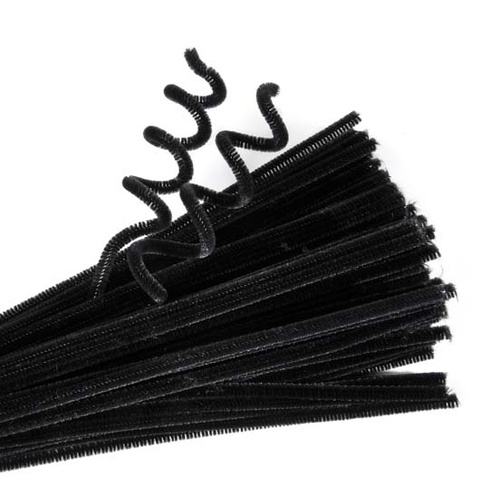 EC - Chenille Stems Black (100 pack)