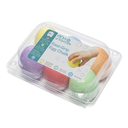 First Creations - Easi-Grip Egg Chalk (set of 6) (DAMAGED BOX)