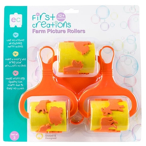 First Creations - Farm Picture Rollers (set of 3) (DAMAGED PACKAGING)