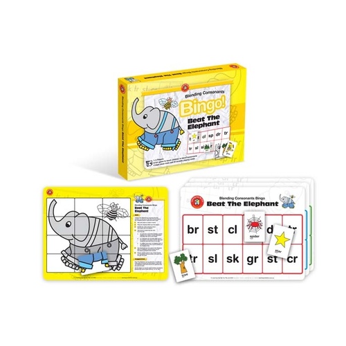 Learning Can Be Fun - Beat The Elephant Bingo - Blending Consonants (DAMAGED BOX)