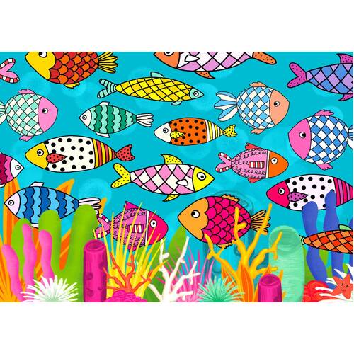 Enjoy - Patterned Fishes Puzzle 1000pc