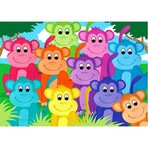 Enjoy - Rainbow Monkeys Puzzle 1000pc