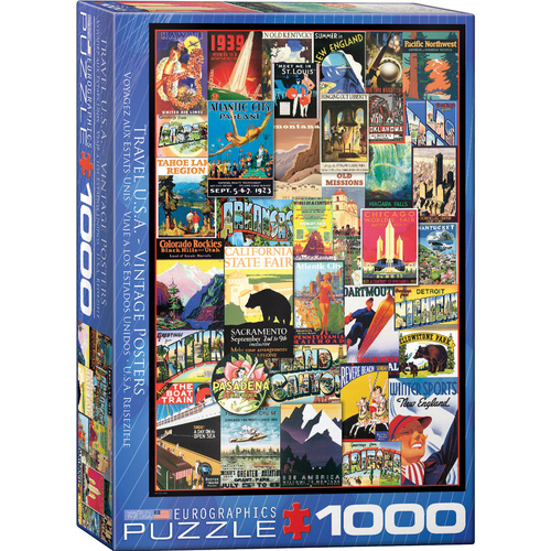 Eurographics - Travel USA Vintage Posters Puzzle 1000pc