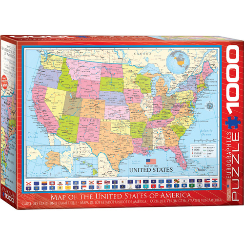 Eurographics - Map of the United States of America Puzzle 1000pc