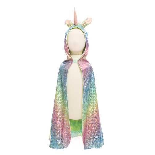 Great Pretenders - Rainbow Reversible Unicorn Dragon Cape Size 4-6