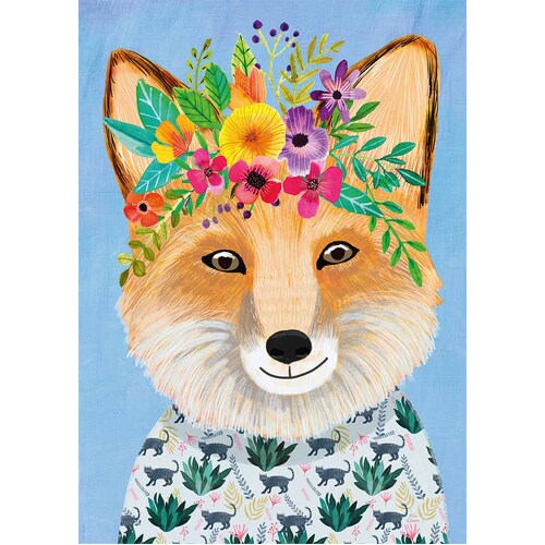 Heye - Floral Friends, Friendly Fox Puzzle 1000pc