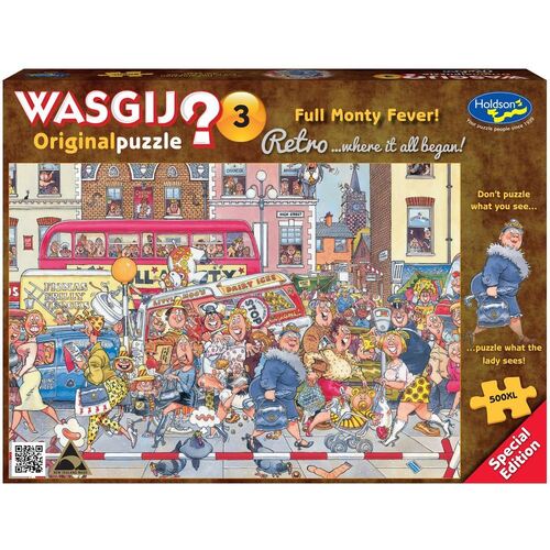 Holdson - WASGIJ? Retro Original 3 Full Monty Fever! Large Piece Puzzle 500pc