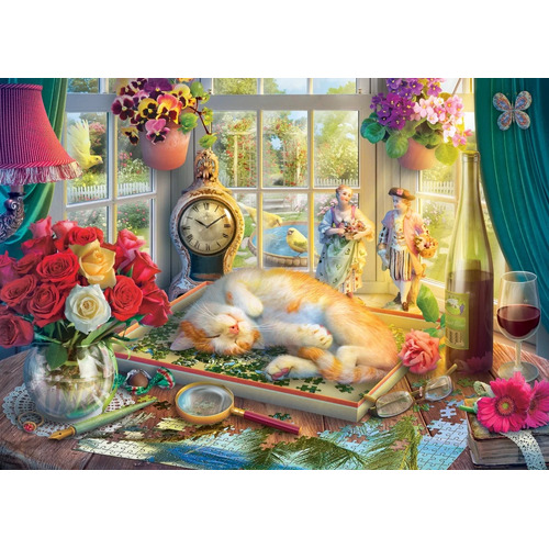 Holdson - Cat Napping Cat in the Puzzle Puzzle 1000pc