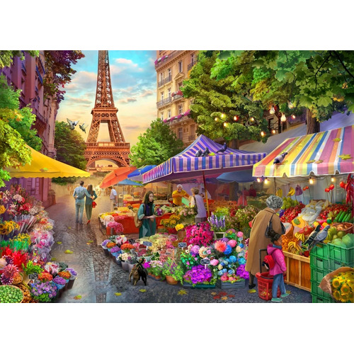 Holdson - Travel Abroad - Flower Market Paris Puzzle 1000pc