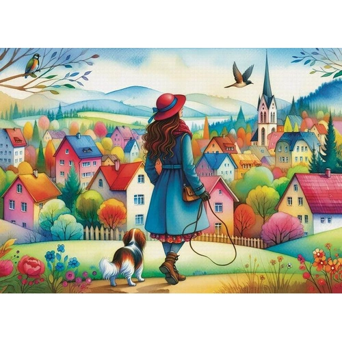 JaCaRou - Dog Walking Bliss Puzzle 1000pc