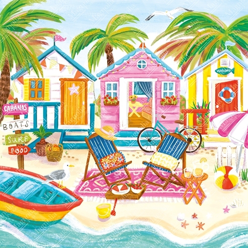 Magnolia - Beach Huts Puzzle 1023pc