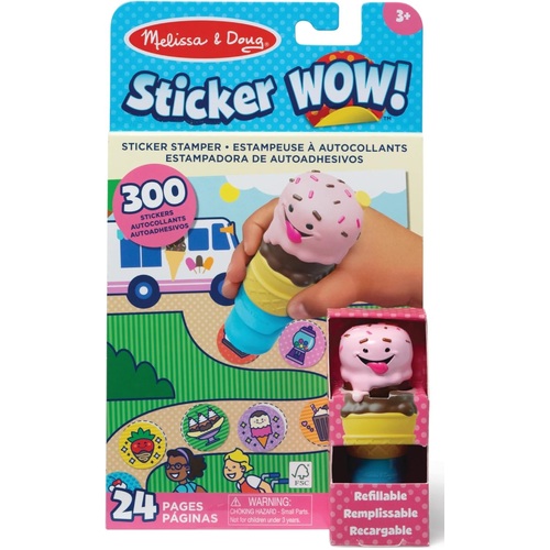 Melisssa & Doug - Sticker WOW! Sticker Stamper & Activity Pad - Ice Cream