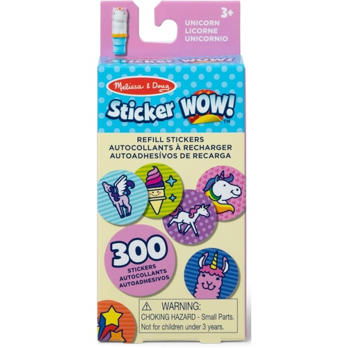 Melissa & Doug - Sticker WOW! Refill Stickers - Unicorn