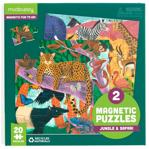 Mudpuppy - Jungle Safari Magnetic Puzzle 20pc