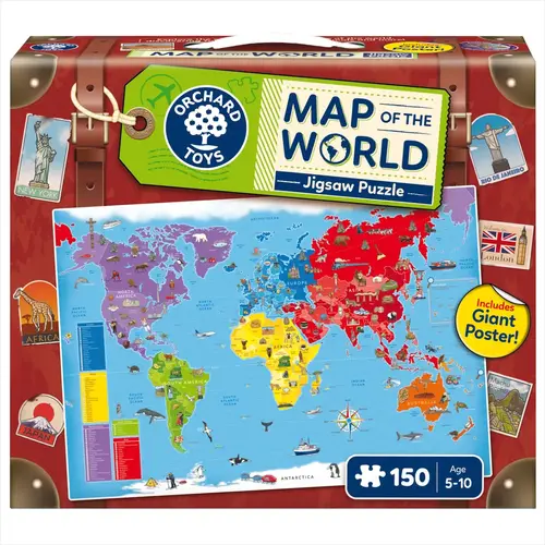 Orchard Toys - Map of the World Puzzle 150pc