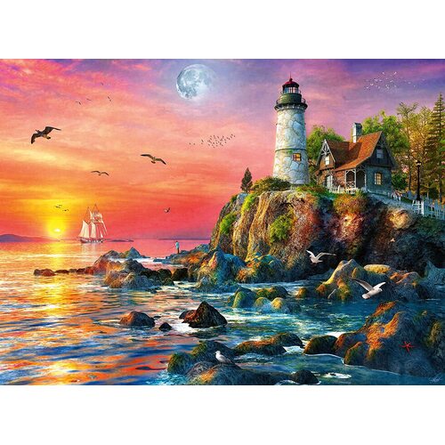 Ravensburger - Lighthouse at Sunset Puzzle 500pc