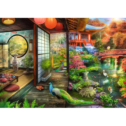 Ravensburger - Japanese Garden Teahouse Puzzle 1000pc