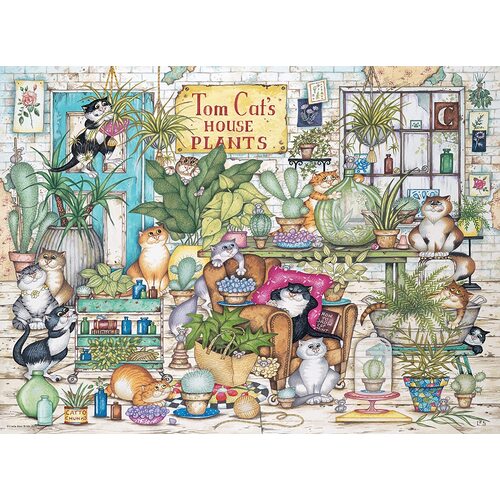 Ravensburger - Crazy Cats Tom Cat's House Plants Puzzle 500pc