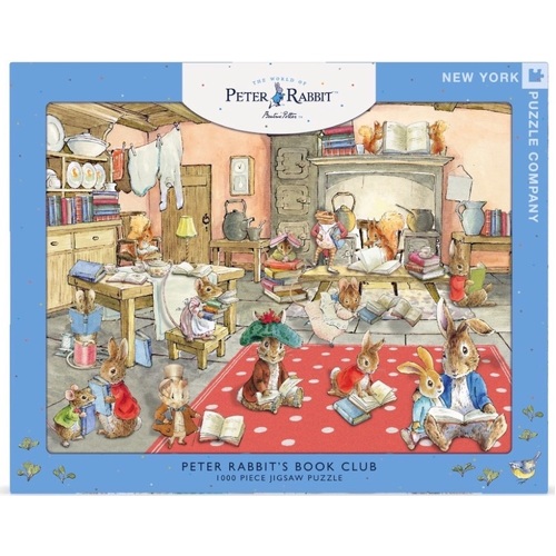 New York Puzzle Company - Peter Rabbit's Book Club Puzzle 1000pc