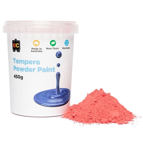 EC - Tempera Powder Paint 450gm Red (STAINED PACKAGING)